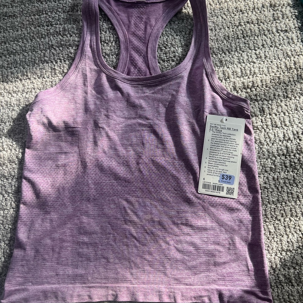 Lululemon Swiftly Tech Racerback Tank Top 2.0 *Race Length, size 6